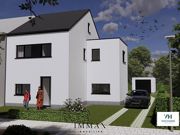 Maison familiale semi-détachée à construire, énergétiquement efficace, sur un emplacement central à Sint-Kruis, à proximité du centre de Bruges et de Damme !   

La maison peut être entièrement aménagée selon vos souhaits. En tant qu'acheteur, vous serez impliqué dans le choix de la cuisine, des installations sanitaires, du revêtement de sol/du stratifié, de la terrasse, de l'allée, de la dépendance, etc.
Une pompe à chaleur air/eau et des panneaux solaires permettent de réaliser une habitation économe en énergie, ce qui permet à la maison d'atteindre un niveau E de 20 ou moins !

La maison, d'une surface habitable de +/- 200m², se compose comme suit : hall d'entrée spacieux avec toilettes invités - espace bureau - espace de vie très spacieux et lumineux avec cuisine ouverte et salle à manger - débarras attenant à la cuisine. Au 1er étage : palier avec toilettes - 4 chambres spacieuses - salle de bains avec douche à l'italienne, baignoire et double lavabo. Au 2ème étage : grenier ou possibilité de chambre/salle de bains/dressing supplémentaire de 32m² accessible par un escalier fixe. 
Construction d'une allée, clôture, garage box/dépendance et terrasse de 18m² inclus. 

Avantages :
- Situation centrale dans un quartier accueillant pour les enfants (accès facile) à proximité du centre de Bruges et de Damme.
- Terrain spacieux de 525m² avec jardin orienté sud-ouest
- 4 chambres à coucher complètes
- Système de pompe à chaleur (air/eau) avec panneaux solaires et chauffage par le sol au rez-de-chaussée et au 1er étage.
- Peut être entièrement finie à votre goût !

Bref, une maison à construire et à finir selon vos désirs dans un endroit idéal avec un jardin ensoleillé !
